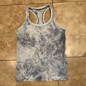 lululemon athletica Women's Blue Marble Racerback Tank Top
